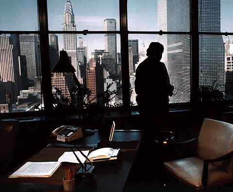 Under-Secretary General Martti Ahtisaari in his office in New York.